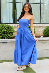 Kassie Cobalt Blue Strapless Maxi Dress SALE
