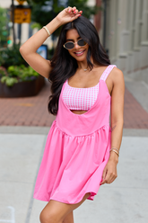 Fresh Pace Bubblegum Pink Gingham Dress