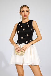 Dewar Black Sequins Sleeveless Mini Dress