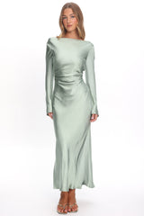 Loveland Cowl Back Midi Dress Sage