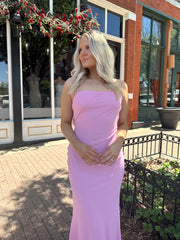 Maya Pink Cowl Back Maxi Dress