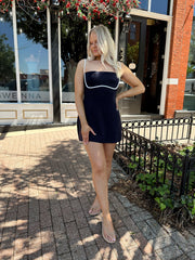 Melanie Athleisure Mini Dress- Navy