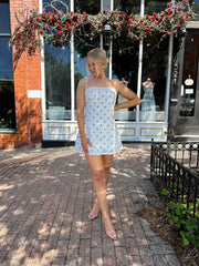 Skylar White Polka Dot Mini Dress