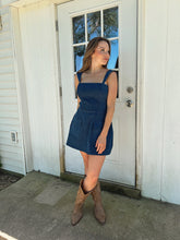 Carter Dark Wash Denim Square Neck Mini Dress