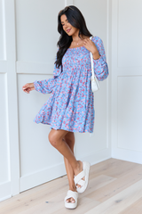 Gloria Blue Floral Dress