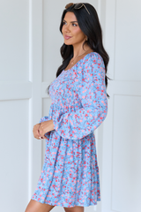 Gloria Blue Floral Dress