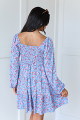 Gloria Blue Floral Dress