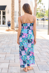 Aria Black Floral Maxi Dress