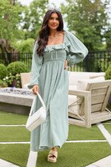 Elaine Sage Smocked Top Maxi Dress
