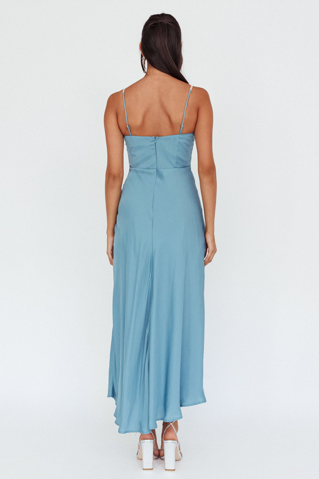 Linka Diamante Strap Maxi Dress Steel