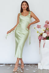 Amielle Open Back Midi Dress Mint