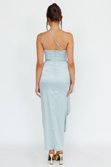 Kamillia One-Shoulder Split Midi Dress Pistachio