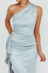Kamillia One-Shoulder Split Midi Dress Pistachio