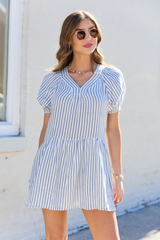 Sunlit Stripes Gauze Mini Dress SALE