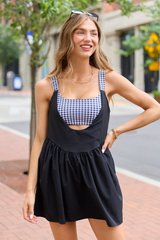 Fresh Pace Black Gingham Dress