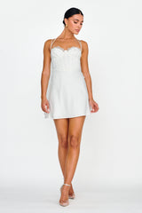 Wishing On A Star Bustier Mini Dress White