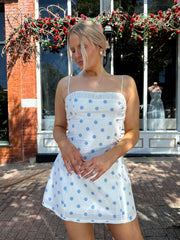 Skylar White Polka Dot Mini Dress