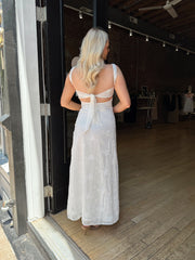 Sonny White Embroidered Maxi Dress